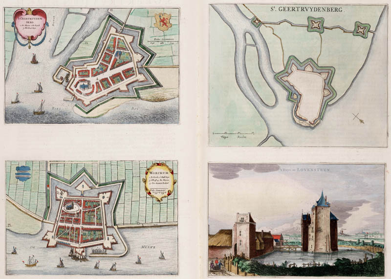 Geertruidenberg-Worckum-Slot Loevestein 1649 Blaeu